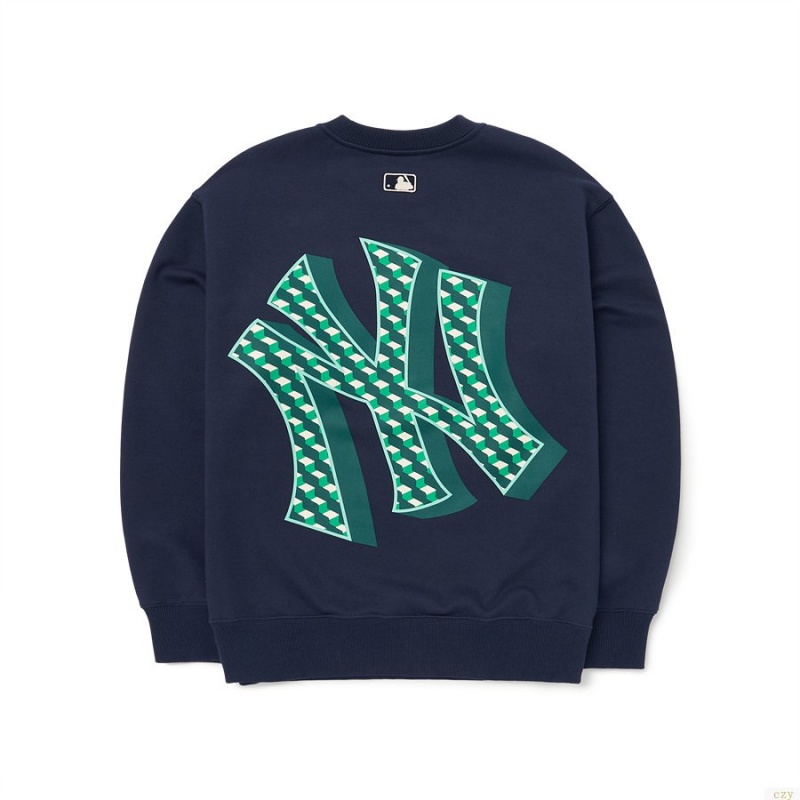 Sweats MLB Cube Monogra Big Logo Overfit New York Yankees Vetement Grise Foncé | 3094XSMFU