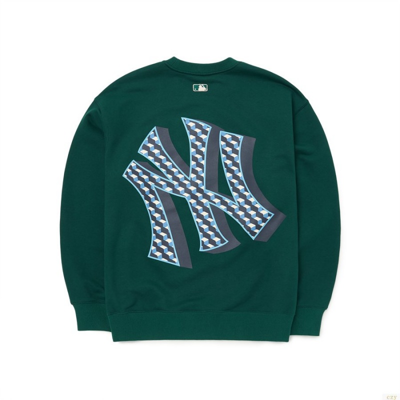 Sweats MLB Cube Monogra Big Logo Overfit New York Yankees Vetement Vert Olive | 8910QSWML