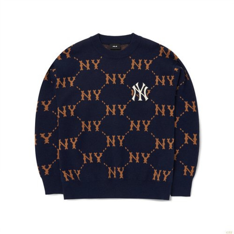 Sweats MLB Dia Monogra Overfit Pull New York Yankees Vetement Noir | 6081IXBHY