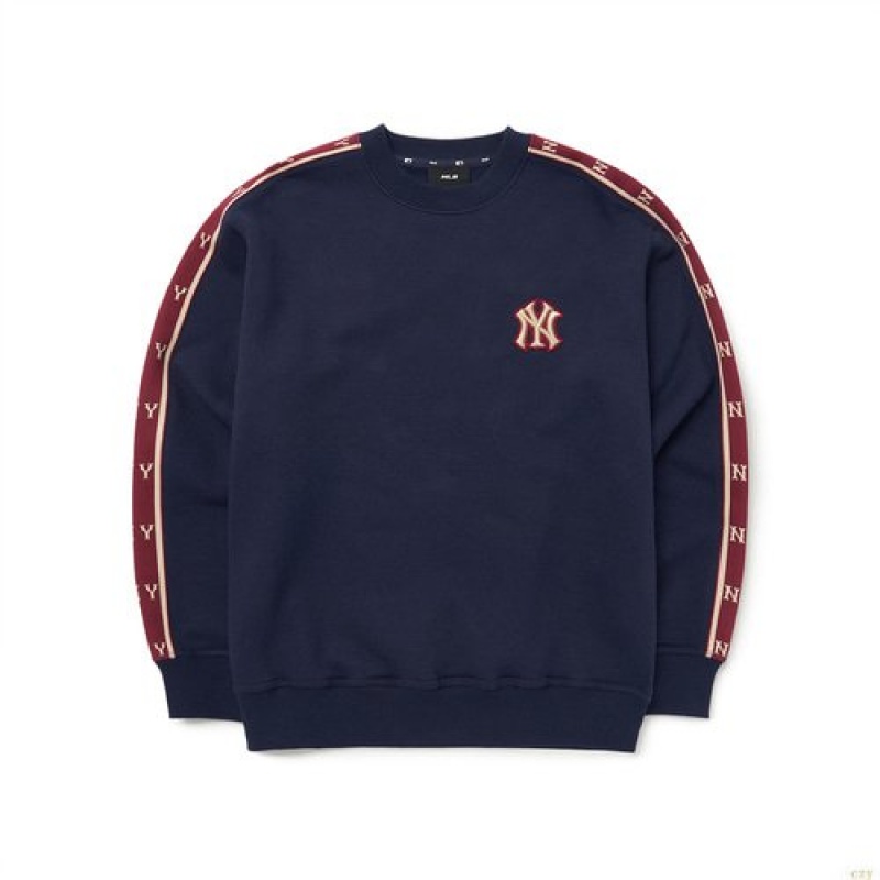 Sweats MLB Dia Monogra Tape Overfit New York Yankees Vetement Bleu Foncé | 1472UONGT