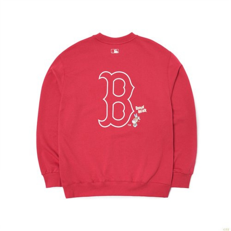 Sweats MLB Disney Print Overfit Boston Redsox Vetement Rouge | 8741VKXQN