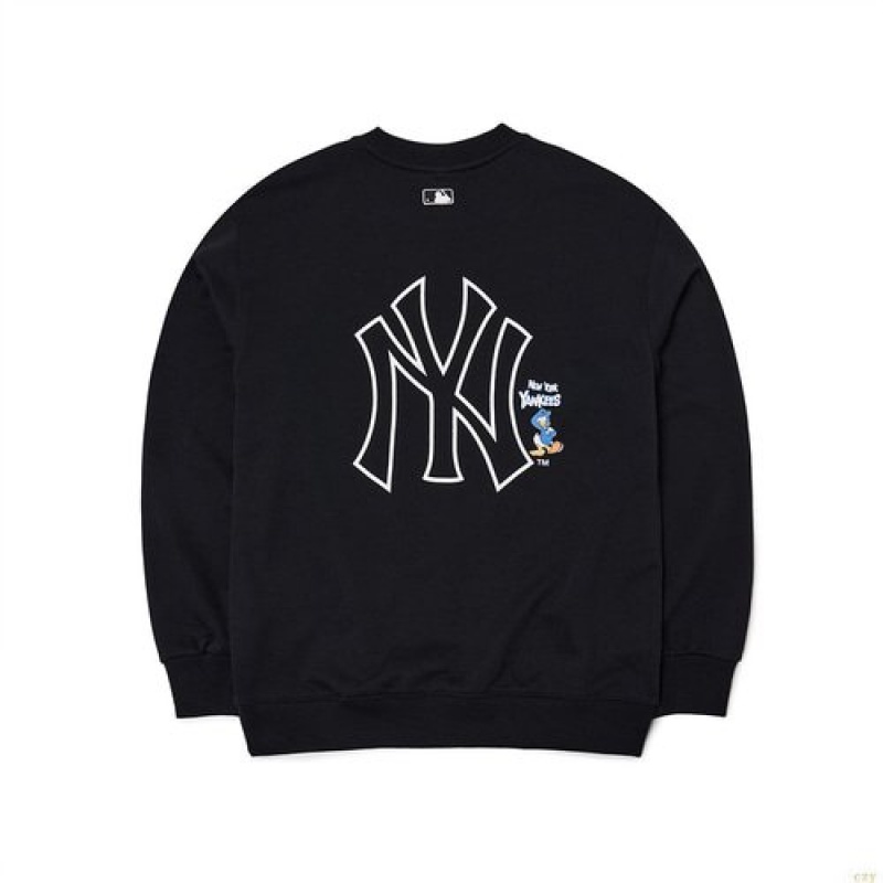 Sweats MLB Disney Print Overfit New York Yankees Vetement Noir | 3590NURBQ