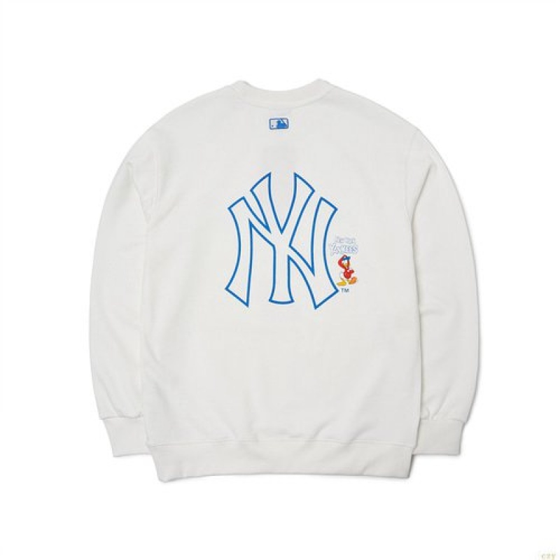 Sweats MLB Disney Print Overfit New York Yankees Vetement Blanche | 7856CWLAP