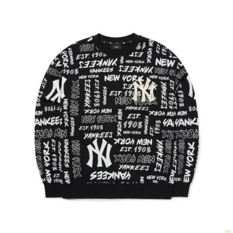 Sweats MLB Grafittallover Mega Overfit Sweat New York Yankees Vetement Noir | 0189MHIBS