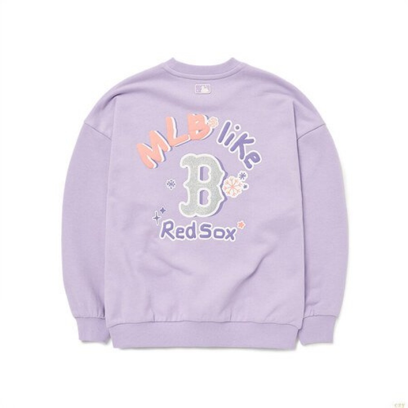 Sweats MLB Like Boston Redsox Enfant Violette | 7015GXLRT