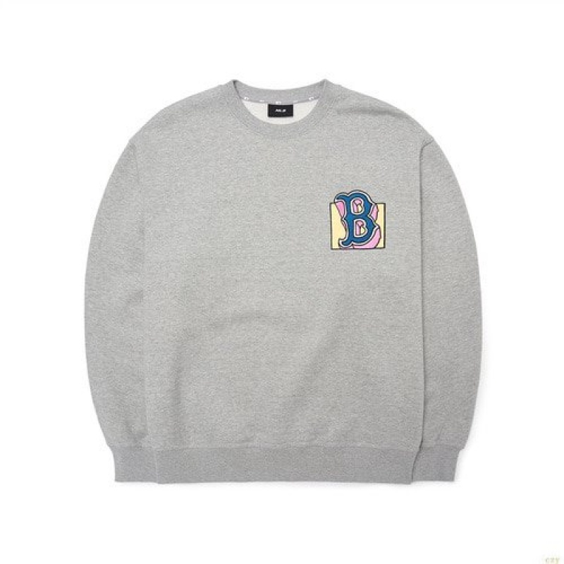 Sweats MLB Like Cartoon Mega Overfit Boston Redsox Vetement Grise | 1590DNEKV