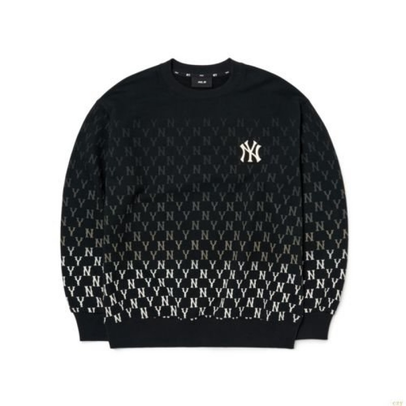 Sweats MLB Monogra Gradation Allover Overfit New York Yankees Vetement Noir | 7018GDORA