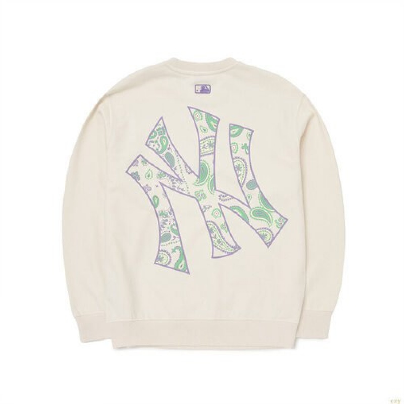 Sweats MLB Paisley Big Logo Overfit New York Yankees Vetement Blanche | 3579FABZJ