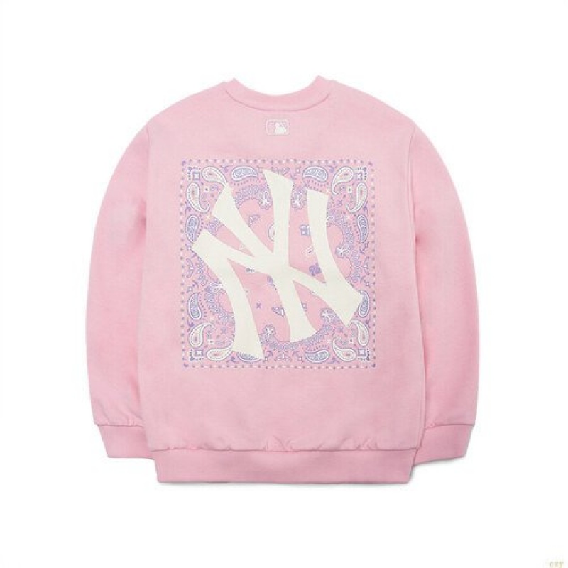 Sweats MLB Paisley Square Logo New York Yankees Enfant Rose | 4730TPVKA