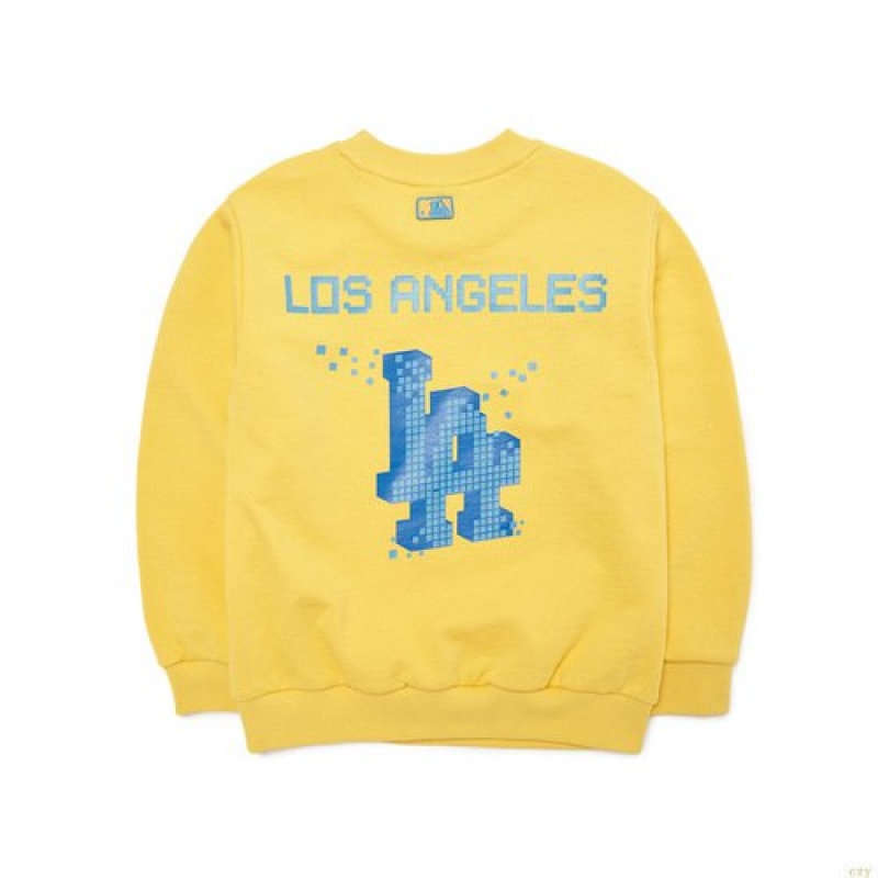 Sweats MLB Pixel Logo La Dodgers Enfant Jaune | 5619QVLYD