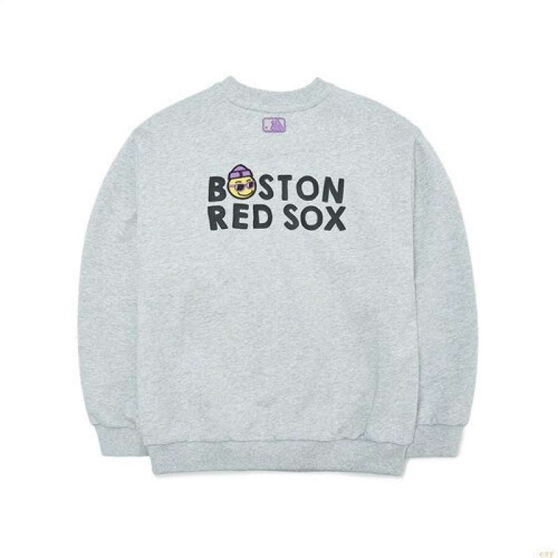 Sweats MLB Smile Lettering Boston Redsox Enfant Grise | 5079LZSRN