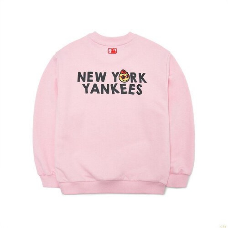 Sweats MLB Smile Lettering New York Yankees Enfant Rose | 9430NWFCI