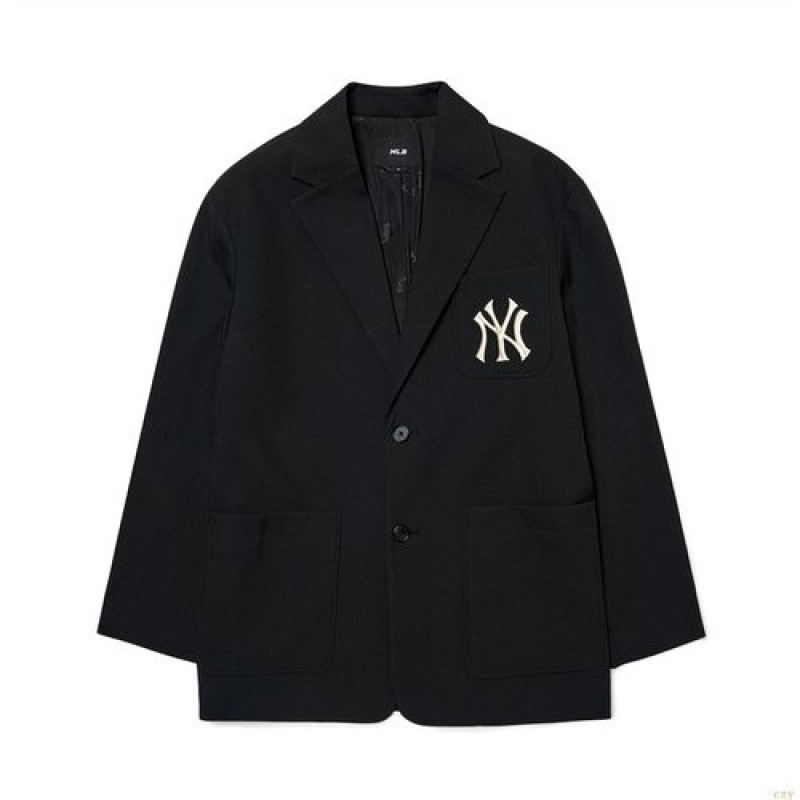 Vestes MLB Basic Mediulogo Blazer Light New York Yankees Vetement Noir | 4619PYSVH