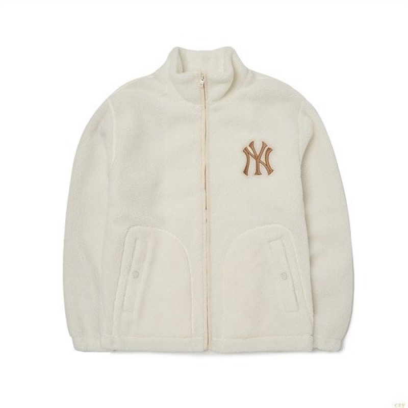 Vestes MLB Basic Mediulogo Light Fleece New York Yankees Vetement Blanche | 1865IBJSY