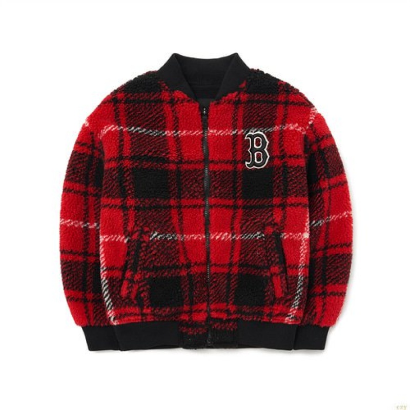 Vestes Polaires MLB Checfleece Boston Redsox Enfant Rouge | 6874KGSDQ