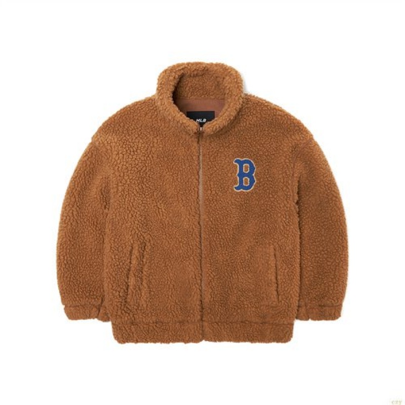 Vestes Polaires MLB Megabear Stannecfleece Boston Redsox Enfant Marron | 0824XGUWP