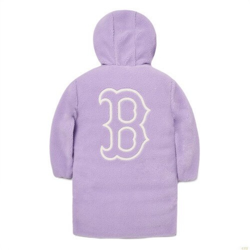 Vestes Polaires MLB (uc) Bac Reverble Fleece Long own New YorYaneeFleece Enfant Violette | 0936HKWPC