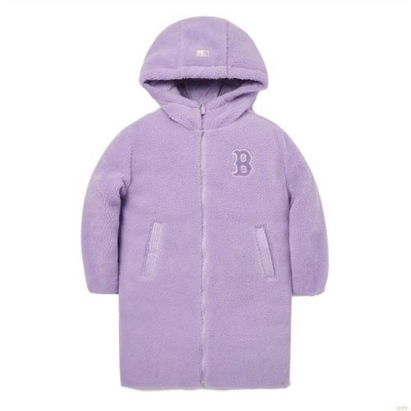 Vestes Polaires MLB (uc) Bac Reverble Fleece Long own New YorYaneeFleece Enfant Violette | 0936HKWPC