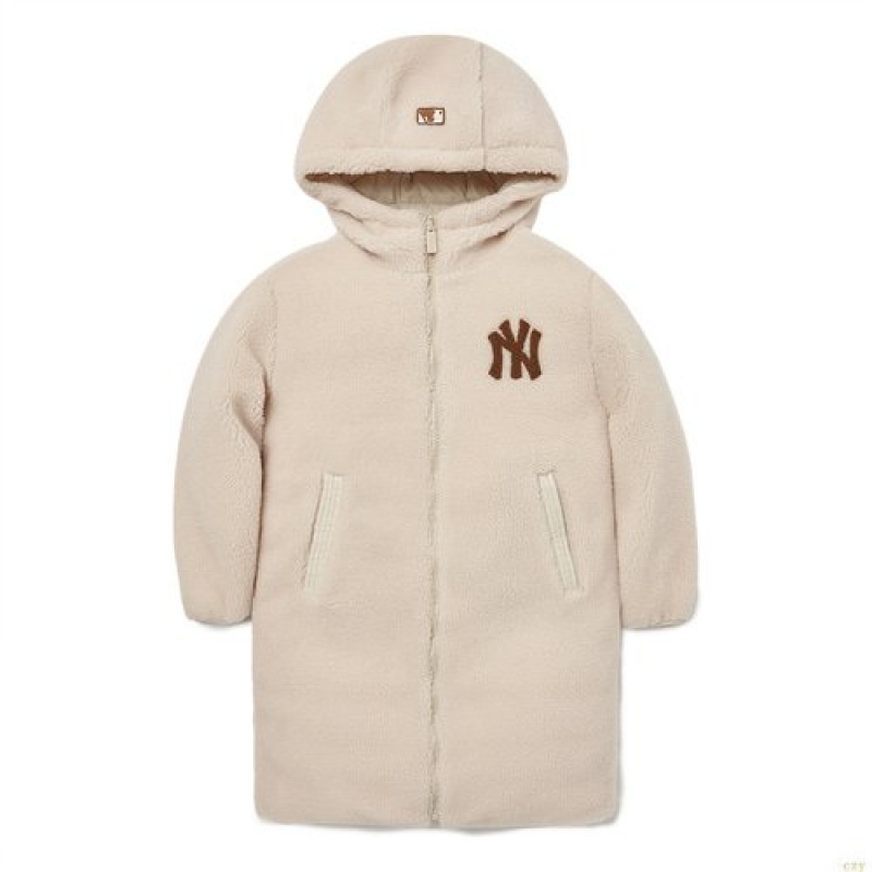 Vestes Polaires MLB (uc) Bac Reverble Fleece Long own New YorYaneeFleece Enfant Blanche | 3659BGQFZ