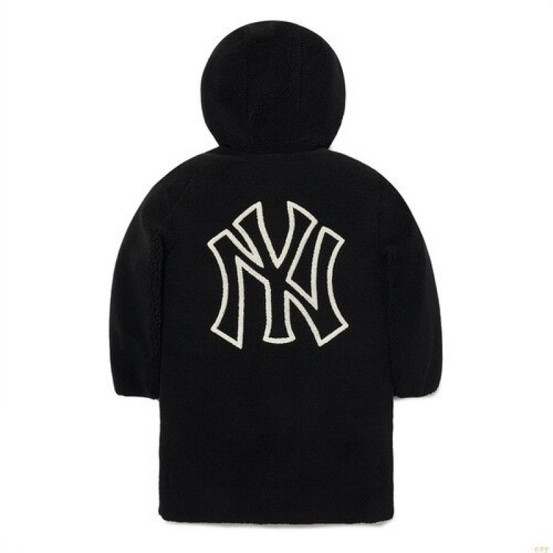 Vestes Polaires MLB (uc) Bac Reverble Fleece Long own New YorYaneeFleece Enfant Noir | 0675QVCUK