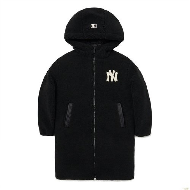 Vestes Polaires MLB (uc) Bac Reverble Fleece Long own New YorYaneeFleece Enfant Noir | 0675QVCUK