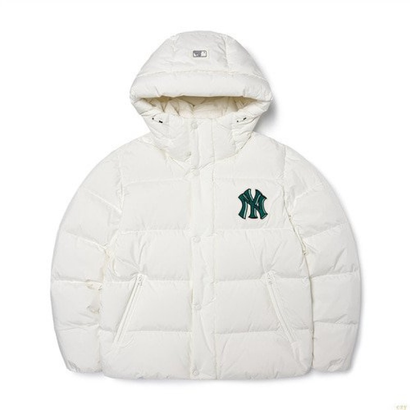 Winter Jackets MLB Basic Big Logo Down New York Yankees Vetement Blanche | 5679AJTZC