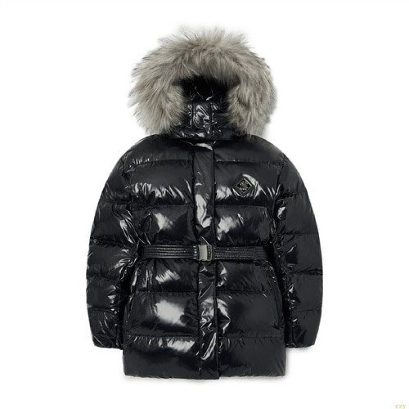 Winter Jackets MLB Basic Big Logo Fur Micoat Down New York Yankees Vetement Noir | 0871WKDUL