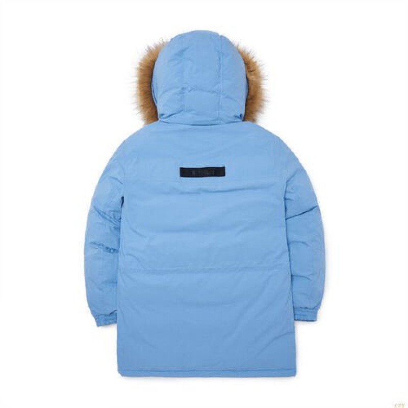 Winter Jackets MLB Basic Big Logo Fur Midown Parka La Dodgers Vetement Bleu | 9612SGCAL