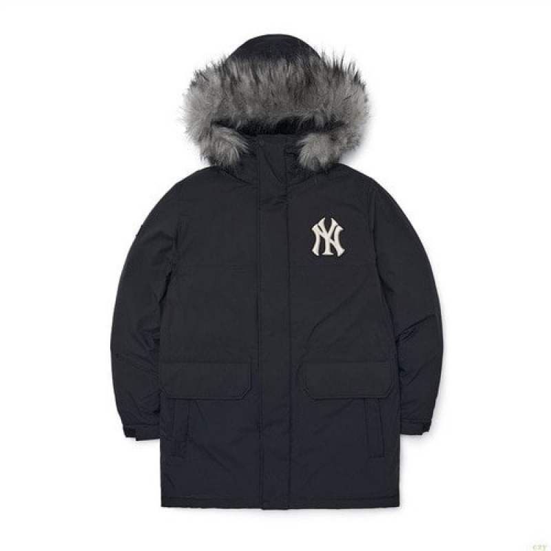 Winter Jackets MLB Basic Big Logo Fur Midown Parka New York Yankees Vetement Noir | 5290GCLDY