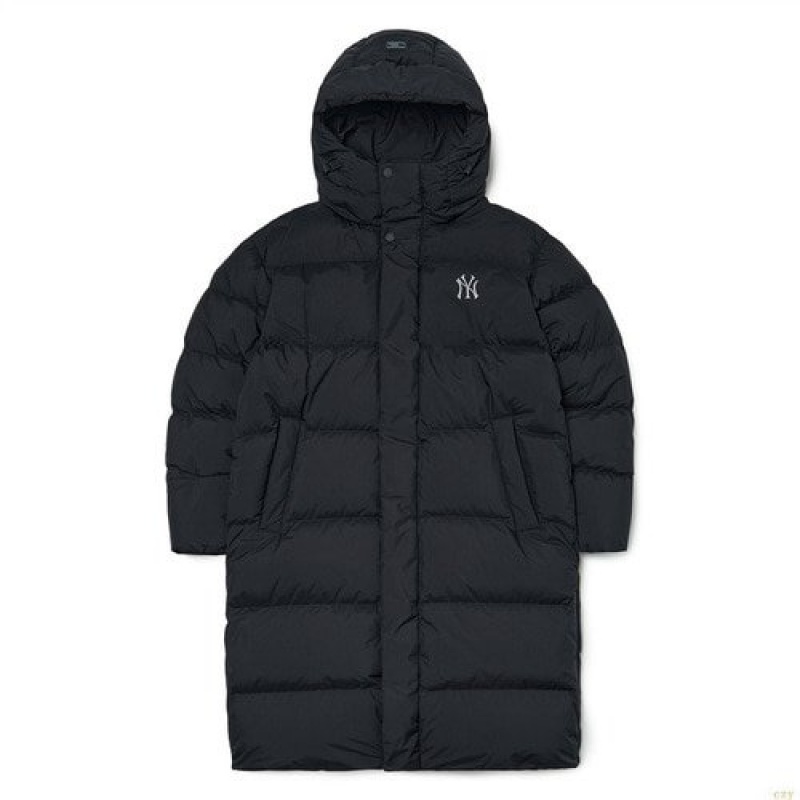 Winter Jackets MLB Basic Goose Hoodelong Down New York Yankees Vetement Noir | 8952YQFZB