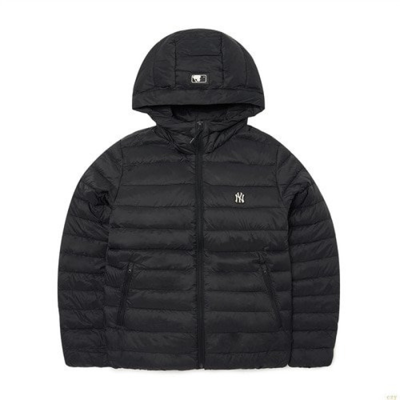 Winter Jackets MLB Basic Mediulogo Hoodelight Down New York Yankees Vetement Noir | 3942NAUIQ