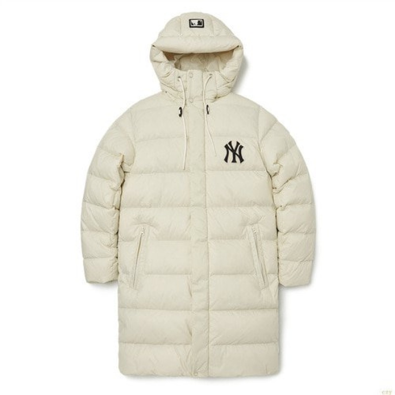 Winter Jackets MLB Basic Mediulogo Miweight Half Down New York Yankees Vetement Blanche | 4726FSECZ