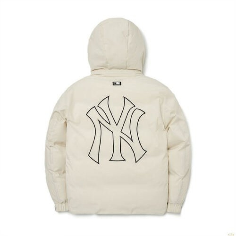 Winter Jackets MLB Basic Mega Monster Parka New York Yankees Vetement Blanche | 2574KIMEY