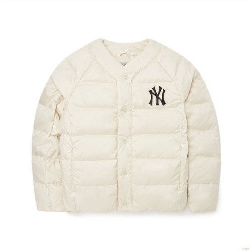 Winter Jackets MLB Basic Small Logo U Necmiweight Down New York Yankees Vetement Blanche | 6205XCQKM