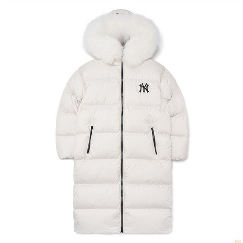 Winter Jackets MLB Dia Monogra Premiupuffer Goose Long Down New York Yankees Vetement Blanche | 0735BQOMX