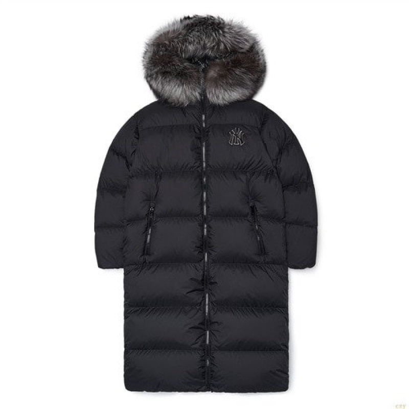 Winter Jackets MLB Dia Monogra Premiupuffer Goose Long Down New York Yankees Vetement Noir | 3605UGCKB